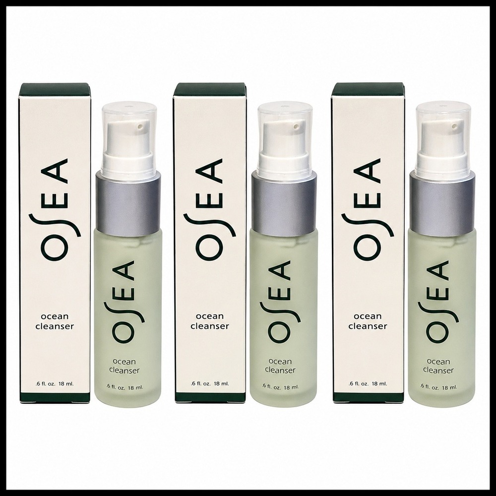 3 x Osea Ocean Cleanser Deluxe Travel Size 18 ml / 0.6 fl.oz New